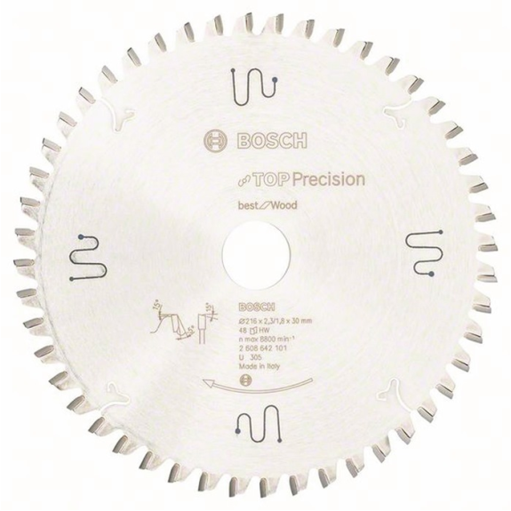 Kreissägeblt AD 216mm Z.48 WZ Bohr.30mm Schnitt-B.2,m HM-Beschreibung lesen