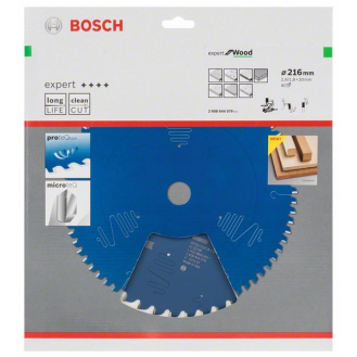 Kreissägeblt Expert for Wood AD 216mm Z.40 WZ Bohr.30mm Schnitt-B.2,4mm-Beschreibung lesen