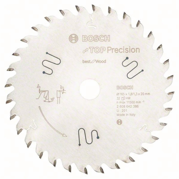 Kreissägeblt AD 165mm Z.32 WZ Bohr.20mm Schnitt-B.1,8mm HM-Beschreibung lesen