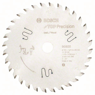 Kreissägeblt AD 165mm Z.32 WZ Bohr.20mm Schnitt-B.1,8mm HM-Beschreibung lesen