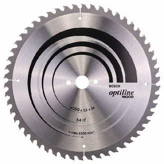 Kreissägeblt Optiline Wood AD 350mm Z.54 WZ Schnitt-B.3,5mm-Beschreibung lesen
