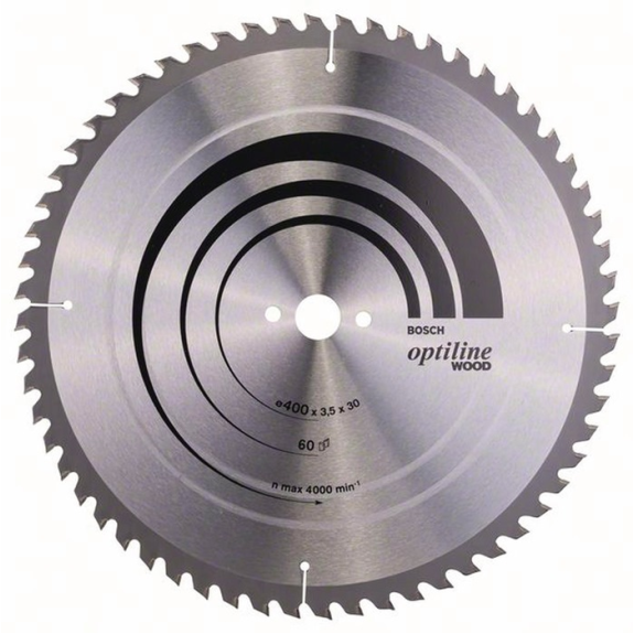 Kreissägeblt Optiline Wood AD 400mm Z.60 WZ Schnitt-B.3,5mm-Beschreibung lesen