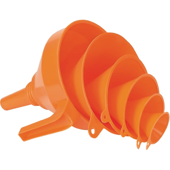 Jeu d'entonnoirs 6 pièces 50,75,100,120,150,160mm HDPE-Leer más