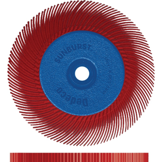 Radialbürste Sunburst Ø152xB151x25,4mm 220 Form DISC RA Alox/Korund-Beschreibung lesen