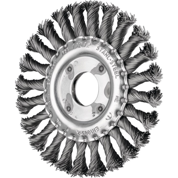 Rundbürste RBG D.125mm Drahtstärke 0,5mm STA 12mm 12500min-¹ Rundbürste RBG D.125mm Drahtstärke 0,5mm STA 12mm 12500min-¹-Beschreibung lesen