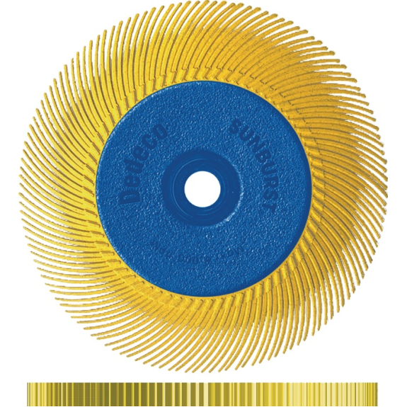 Radialbürste Sunburst Ø152xB149x25,4mm 80 Form DISC RA Alox/Korund-Beschreibung lesen