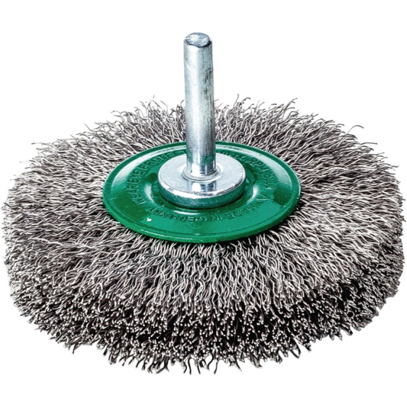 Arbre brosse ronde D.60mm arbre 6mm épaisseur fil 0.m VA 18mm 15000min-¹-Leggi tutto
