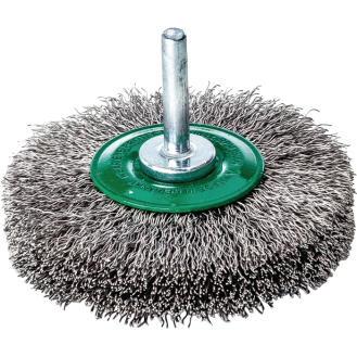 Schaftrundbürste D.30mm Schaft 6mm Drahtstärke 0,2mm VA 6mm 20000min-¹-Beschreibung lesen