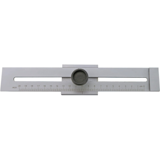 Streichmaß 0-250mm aus INOX, Skala mattverchromt und Anreißkante gehärtet-Beschreibung lesen