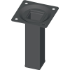 Möbelfuß schwarz RAL 9005 25x25mm H.300mm Plte