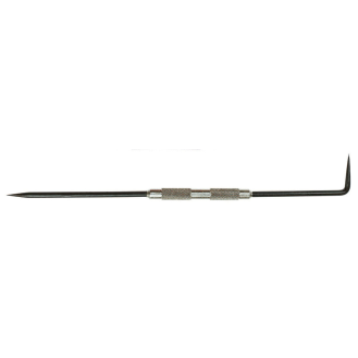 Reißnadel mit einer geraden und einer um 90° gebogenen Spitze, mit verzinktem Griff-Beschreibung lesen