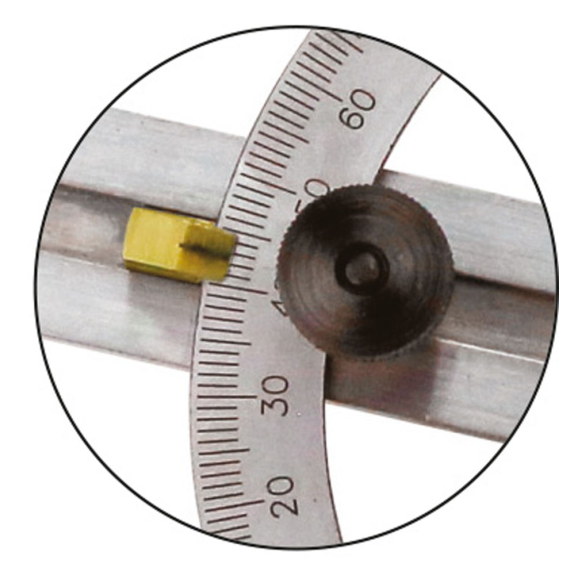 Gradmesser 0-180° und Abmessung 80x120mm, Schiene mit mm-Skalierung-Beschreibung lesen