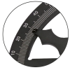 Universal-Winkelmessgerät mit Zusatzwinkel für kleinere Winkel 4x90° mit Lupe und Schiene 200mm