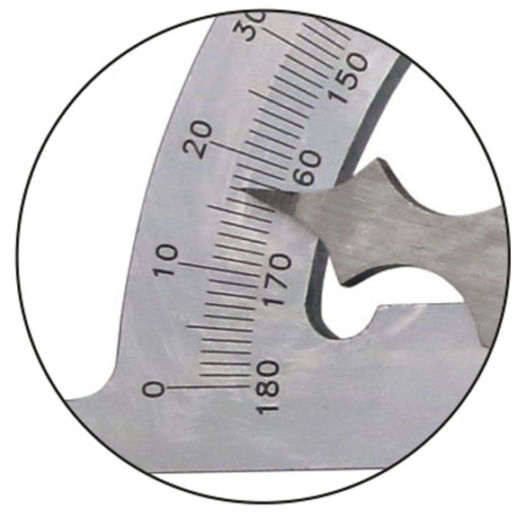 Gradmesser Aluminium 0-180° und Abmessung 80x120mm-Beschreibung lesen