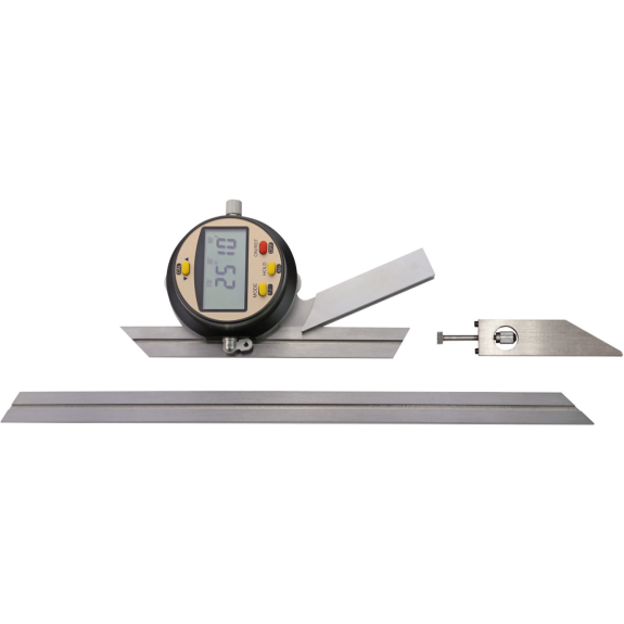 Appareil de mesure d'angle numérique universel avec angle supplémentaire pour les angles plus petits 4x90°, 2x180°, affichage 360° en degrés et minutes d'angle-Leggi tutto