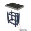 Gestell für Mess- und Kontrollplatten 810mm Höhe, 18kg