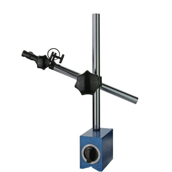 Support de mesure magnétique avec semelle prismatique et interrupteur marche/arrêt, hauteur 300 mm-Leggi tutto