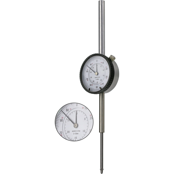 Messuhr 0-50mm und Ø60mm Ziffernblatt durch Außenring drehbar-Beschreibung lesen