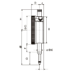 Zündzeitpunkt-Einstellgerät zum Emitteln des obersten Totpunkts von Motoren M10x1mm mit Adapter M10 und M14
