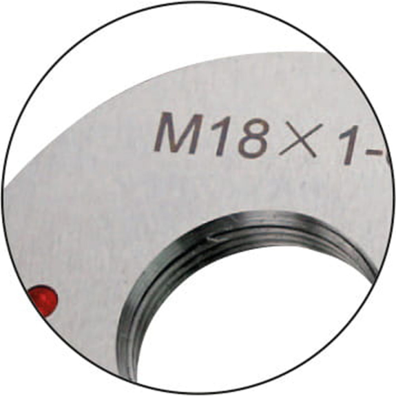 Gewinde-Ausschusslehrring M5x0,5mm für metrisches ISO-Feingewinde, rechts-Beschreibung lesen