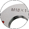 Gewinde-Ausschusslehrring M5x0,5mm für metrisches ISO-Feingewinde, rechts