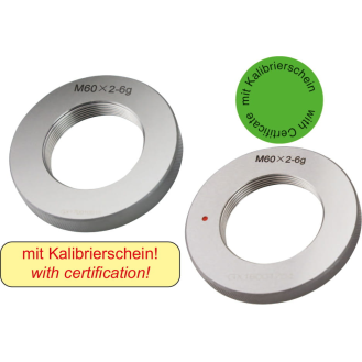 Gewinde-Lehrring M95x3 für metrisches ISO-Feingewinde, rechts Ausschuss-Beschreibung lesen