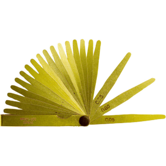 Fühlerlehren konisch 0,05-1,0mm und Länge 100mm, 13 Stück aus Messing-Beschreibung lesen