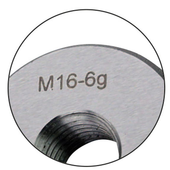Gewinde-Ausschusslehrring M42x4,5mm für metrisches ISO-Regelgewinde, rechts-Beschreibung lesen