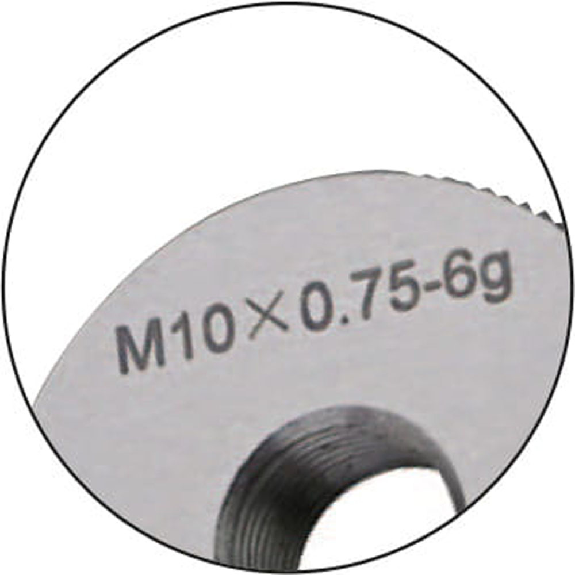 Gewinde-Ausschusslehrring M6x0,75mm für metrisches ISO-Feingewinde, rechts-Beschreibung lesen