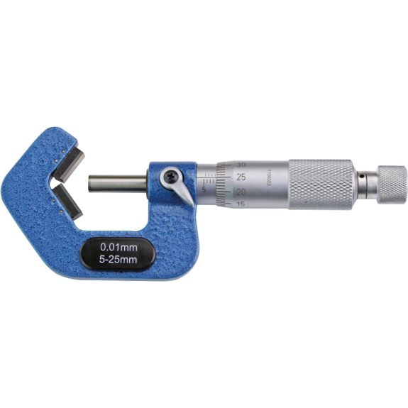 Micromètre extérieur avec prisme en carbure pour mesurer des pièces triangulaires ou pentagonales de 5,0 à 55,0 mm-Leggi tutto