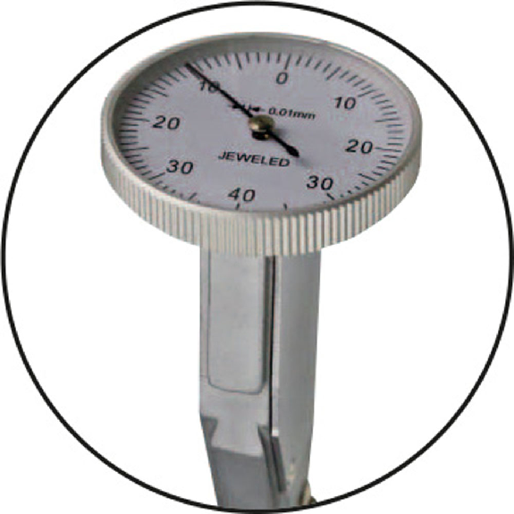 Fühlhebelmessgerät mit Rubin-Taster 0-0,8mm, Uhr Ø32mm-Beschreibung lesen