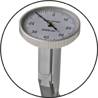 Fühlhebelmessgerät mit Rubin-Taster 0-0,8mm, Uhr Ø32mm-Beschreibung lesen