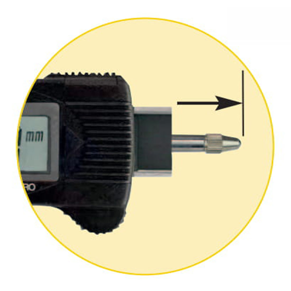 Dicken-Messgerät mit Anlifthebel 0-10mm und Ausladung 120mm, Messflächen flach-Beschreibung lesen