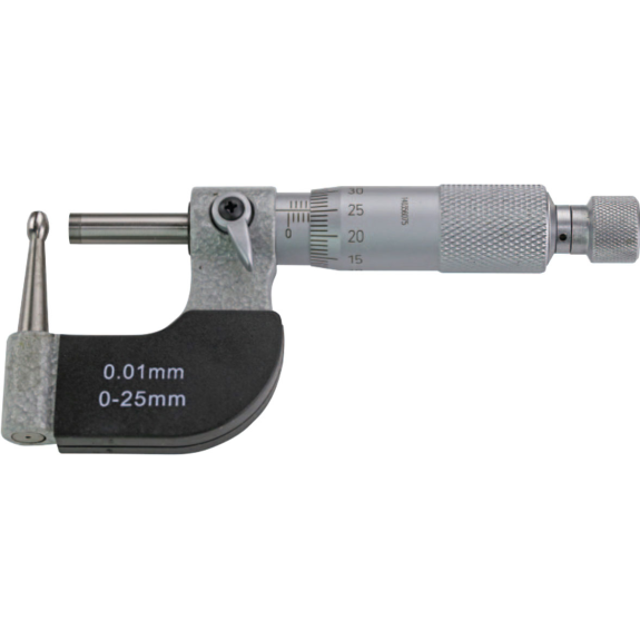 Rohrwanddicken-Messschraube 0-25mm und HM-Messflächen-Beschreibung lesen