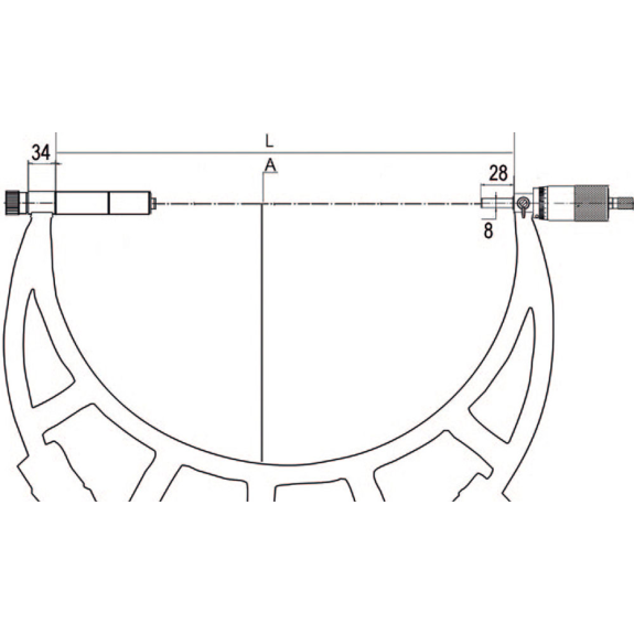 Bügelmessschraube mit großem Messbereich 800-900mm und Spindelsteigung 1mm Bügelmessschraube mit großem Messbereich 800-900mm und Spindelsteigung 1mm-Beschreibung lesen