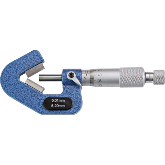 Micromètre extérieur avec prisme en carbure pour mesurer des pièces triangulaires ou pentagonales de 1,0 à 15,0 mm-Leggi tutto