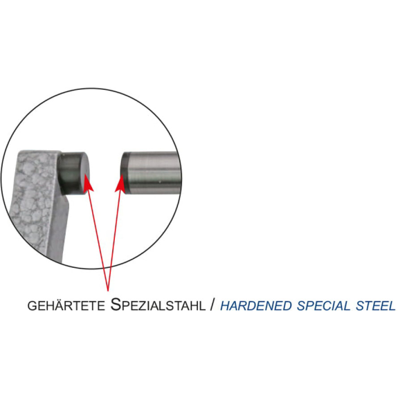 Bügelmessschraube mit Hartmetall-Prisma zum Messen von Drei- oder Fünfkant-Werkstücken 45-65mm-Beschreibung lesen