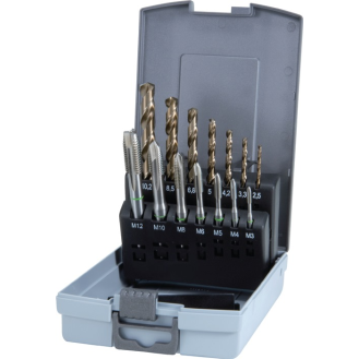 chinengewindebohrerset DIN 371/376 B M3-M12 14tlg.HSS-Co5 Ku.-Kass.-Beschreibung lesen