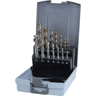 chinengewindebohrerset DIN 371/376 C M3-M12 14tlg.HSS-Co5 Ku.-Kass.-Beschreibung lesen