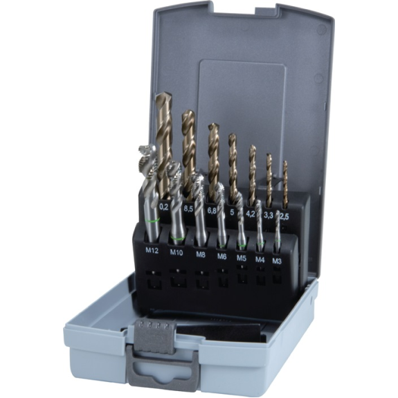 chinengewindebohrerset DIN 371/376 C M3-M12 14tlg.HSS-Co5 Ku.-Kass.-Beschreibung lesen