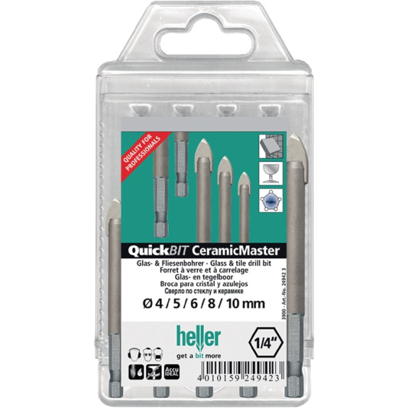 Bohrersz QuickBit Ceramik ter 5-tlg.D.4,5,6,8,10mm Schaft 6 kant-Beschreibung lesen