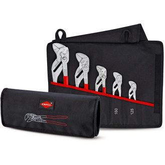 Zangenschlüsselset Inh.5-tlg.verchr.Rolltasche-Beschreibung lesen