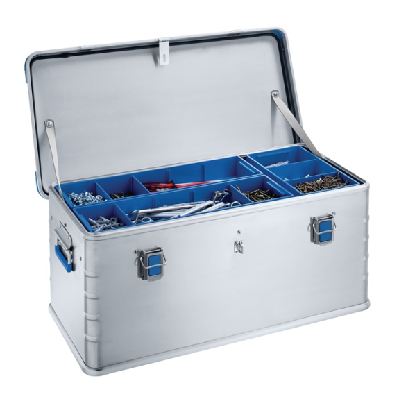 Coffre à outils L800xL400xH340mm 81l avec siphon de réservoir et coins d'empilage-Leggi tutto