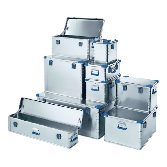 Caja de herramientas Euro L800xL600xH610mm 239l con cierre abatible y esquinas apilables-Leer más