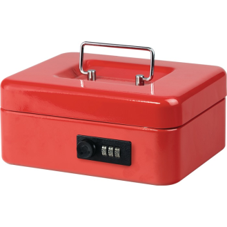 Geldkassette MONEY H90xB200xT160mm Gewicht 1kg Zahlenschloss rot-Beschreibung lesen