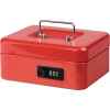 Geldkassette MONEY H90xB200xT160mm Gewicht 1kg Zahlenschloss rot