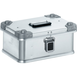 Aluminiumbox L400xB300xH180mm 13l m.Klappverschluss u.Alu-Stapelecken-Beschreibung lesen