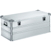 Aluminiumbox L1000xB500xH410mm 162l mit Klappverschluss und Alu-Stapelecken
