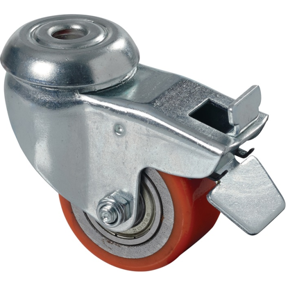 Lenkrolle m.Festst.D.50mm Trgf.120kg 11mm kompakt PU-Beschreibung lesen
