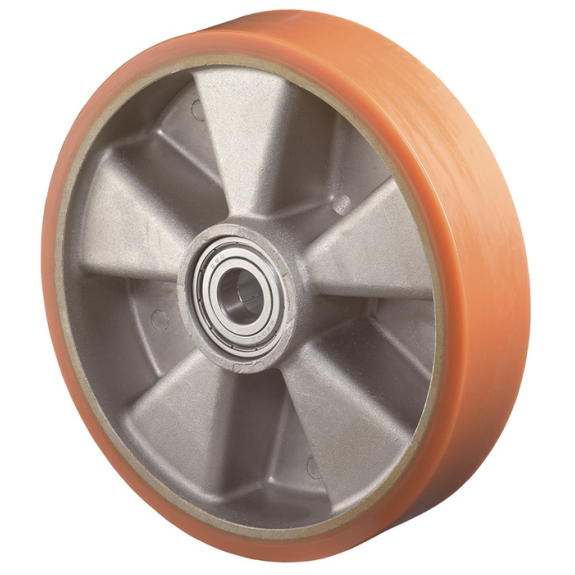 Erszrad D.125mm Trgf.450kg Guß-PU Achs-D.20mm Nabenl.60mm-Beschreibung lesen